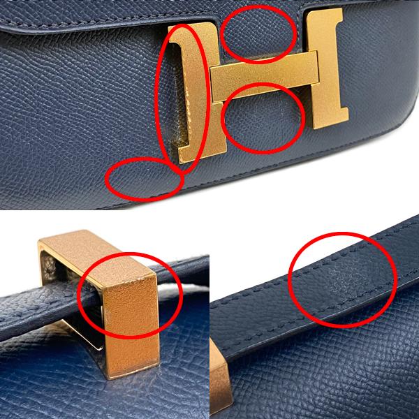 HERMES コンスタンススリム ブルーネイビー ゴールド金具 新品未使用品 Constance [中古] エルメス コンスタンス3 24 C刻印 2WAY