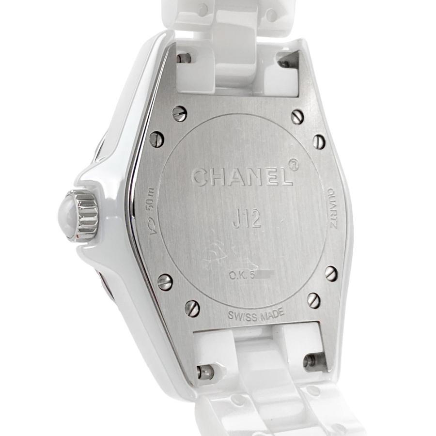 シャネル CHANEL H3110 J12 ダイヤベゼル 8Pダイヤ 白セラミック クォーツ レディース _947380 H3110 CHANEL（シャネル） J12 白セラミック 8Pダイヤ ダイヤベゼル