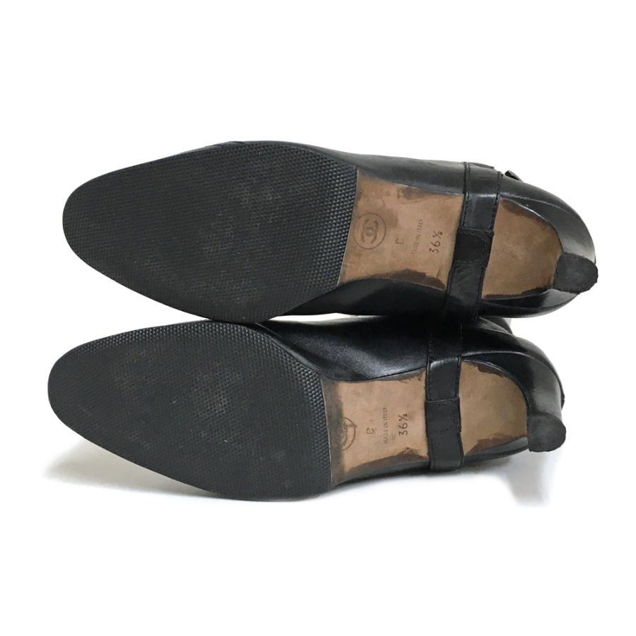 CHANEL（シャネル） [中古] レザー ロングブーツ #36 1/2 23.5cm位 