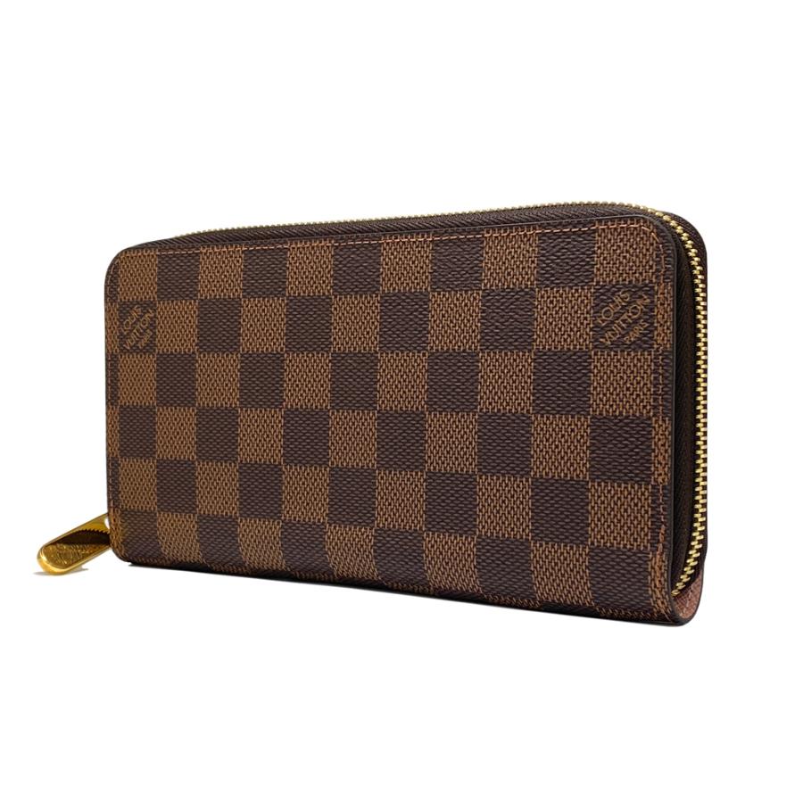 LOUIS VUITTON ルイ・ヴィトン ジッピー ウォレット 長財布 N60046 ダミエキャンバス ブラウン ローズ バレリーヌ エベヌ  レディース【中古】 ジッピー・ウォレット [中古] ルイヴィトン ダミエ ジッピーウォレット