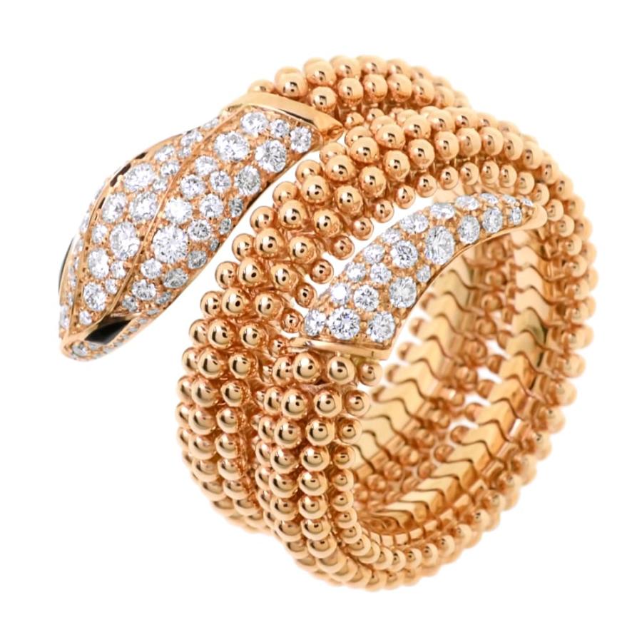 セルペンティ [中古] ブルガリ パヴェダイヤモンド リング XLサイズ 16