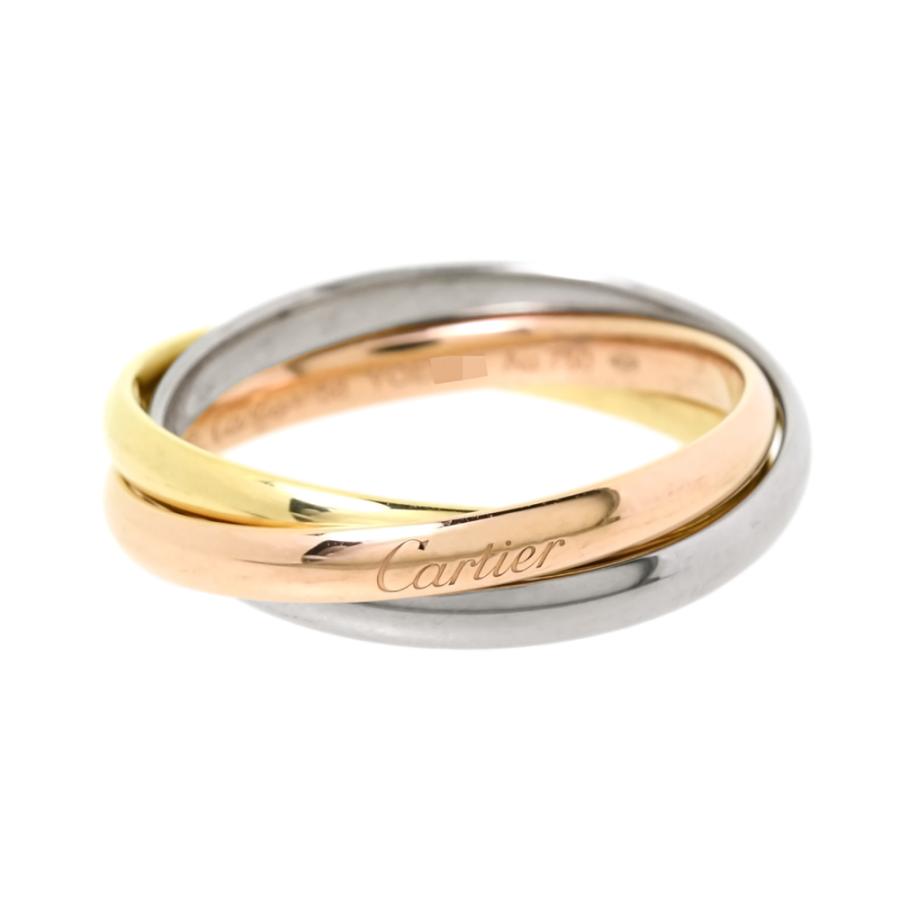 [中古] カルティエ K18YG/WG/PG トリニティ リング スモールモデル #58 17号強 B4235100 イエロー/ホワイト/ピンクゴールド 指輪 Cartier | TRINITY（Cartier）