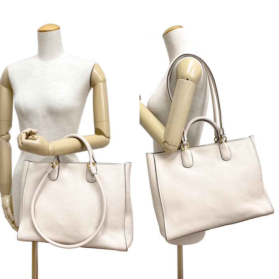 FERRAGAMO（フェラガモ） [中古] レザー トートバッグ ベージュ 210914