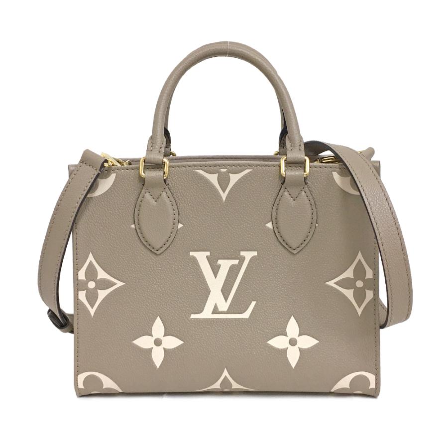 LOUIS VUITTON バイカラー オンザゴー ＰＭ正規品 表と裏のバイカラー◇ポーチ付き】ルイヴィトン オンザゴーPM (Louis