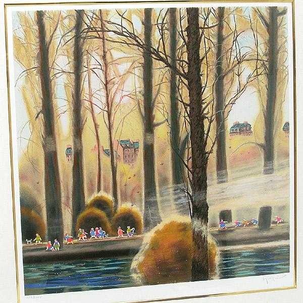 ヒロ ヤマガタ 絵画 版画 森の散歩 HIRO YAMAGATA シルク