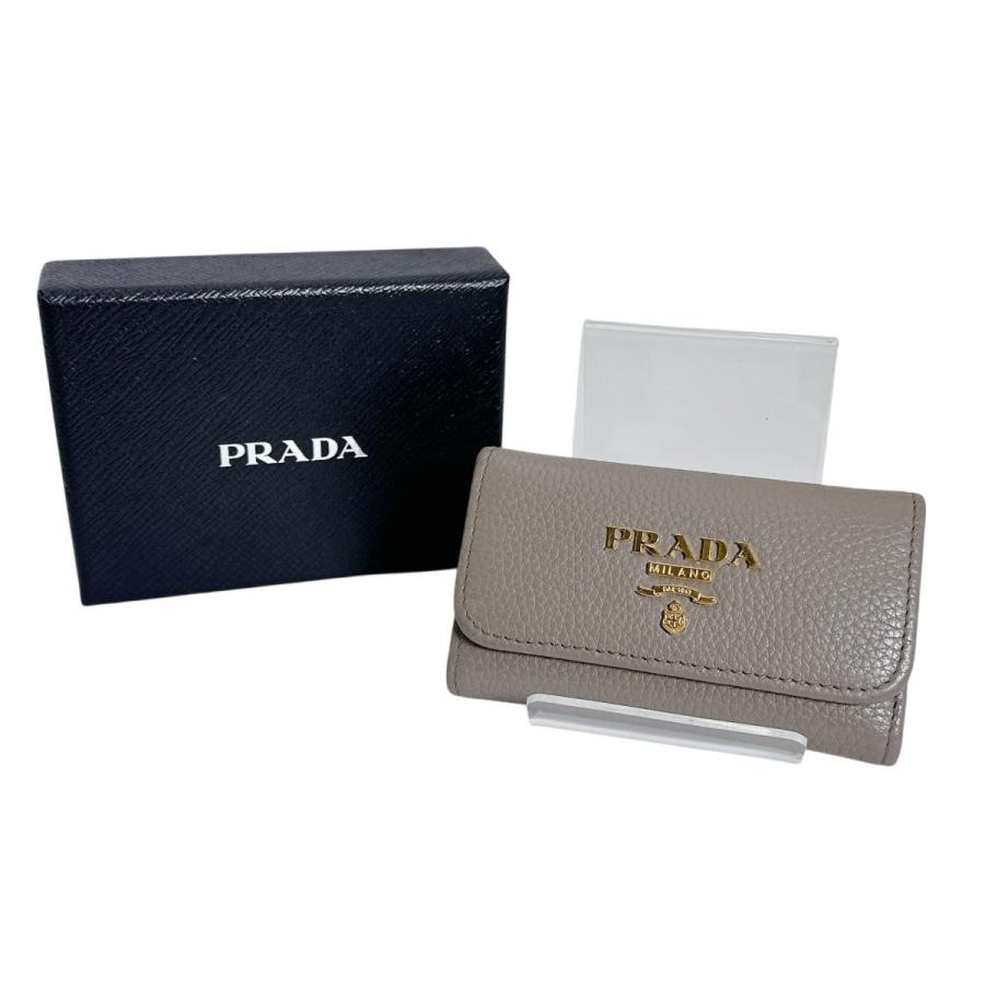 PRADA（プラダ） キーケース 1PG222 サフィアーノ ヴィッテログレイン