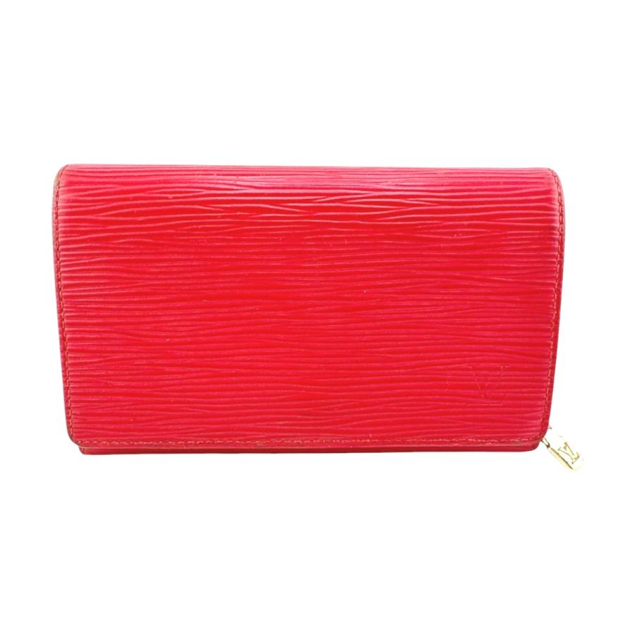 ルイヴィトン M63507 二つ折り財布 レッド  LOUIS VUITTON ポルトモネビエトレゾール エピ LOUIS VUITTON（ルイ・ヴィトン） 二つ折り財布 M63507 ポルトモネ
