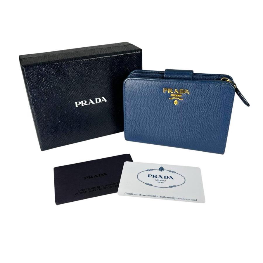 PRADA（プラダ） 二つ折り財布 1ML018 サフィアーノ ジップアラウンド