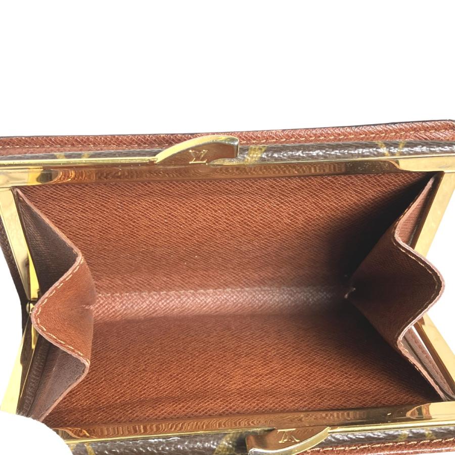 最安値 ルイヴィトン 二つ折り財布 M61663 ポルト モネ・ビエ ヴィエノア モノグラム カード用ポケット付がま口財布 LOUIS VUITTON ブラウン 
