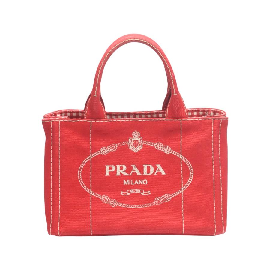 プラダ 1BG439 トートバッグ レッド  PRADA カナパトート ミニ キャンバス PRADA（プラダ） トートバッグ 1BG439 カナパトート ミニ キャンバス
