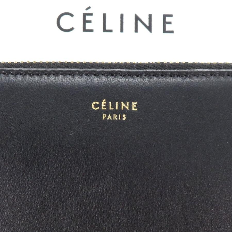 質イコー [セリーヌ] CELINE バイカラー ラージジップ マルチファンクション／ラウンドファスナー長財布 102623 ブラック×イエロー 良品｜pawnshopiko｜02