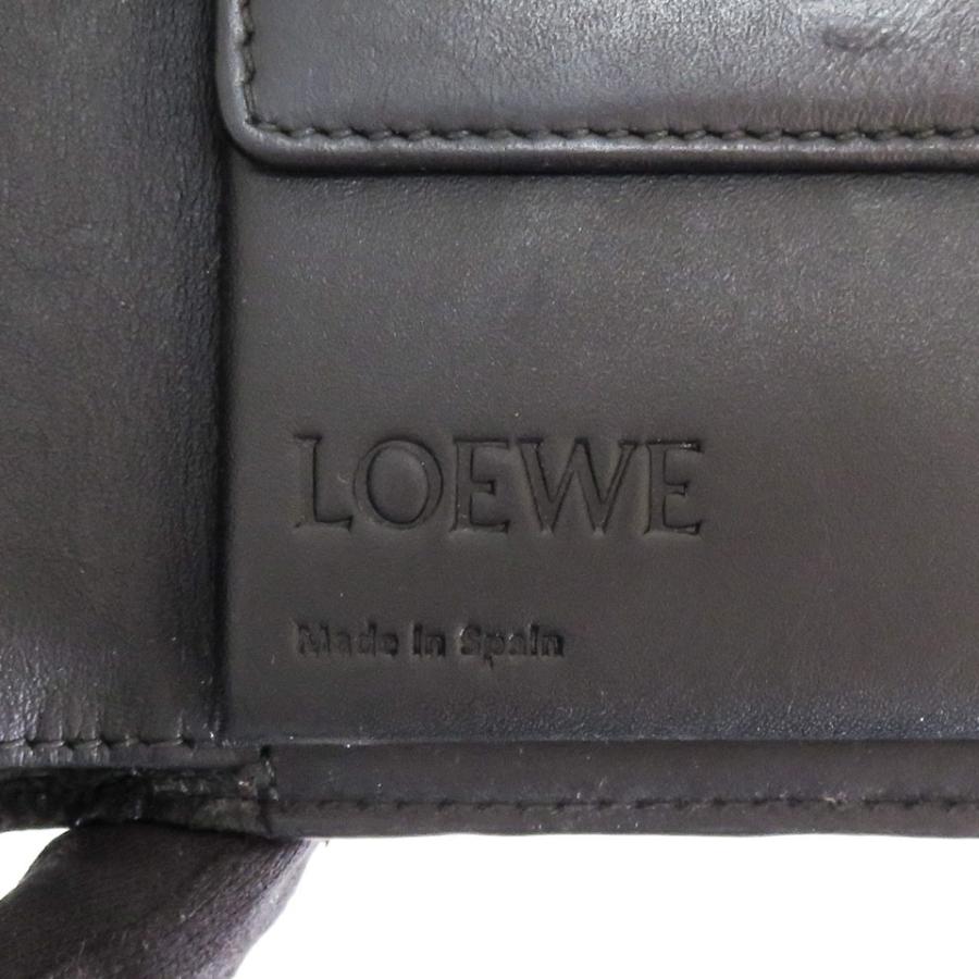 質イコー [ロエベ] LOEWE BIFOLD COIN WALLET／パズル 二つ折り財布 小銭入れ付き 121.30L501 レザー ブラウン 中古｜pawnshopiko｜08