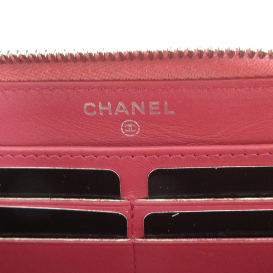 質イコー [シャネル] CHANEL カメリア ラウンドファスナー 長財布 A822181 24番台 ピンク 中古｜pawnshopiko｜09