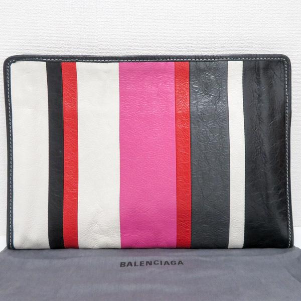 質イコー［バレンシアガ］BALENCIAGA バザール クラッチバッグ 443658 レザー 黒×ピンク 中古｜pawnshopiko｜02