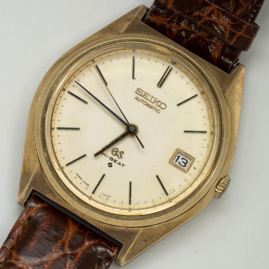 質イコー [セイコー] SEIKO 腕時計 グランドセイコー ハイビート 5645-7010 キャップゴールド 自動巻 メンズ 中古 現状品 アンティーク腕時計