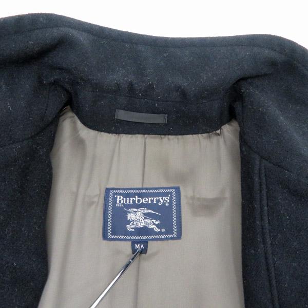 質イコー [バーバリーズ] Burberrys メンズ コート ジャケット 羊毛100% サイズMA Mサイズ 黒 日本製 中古｜pawnshopiko｜06