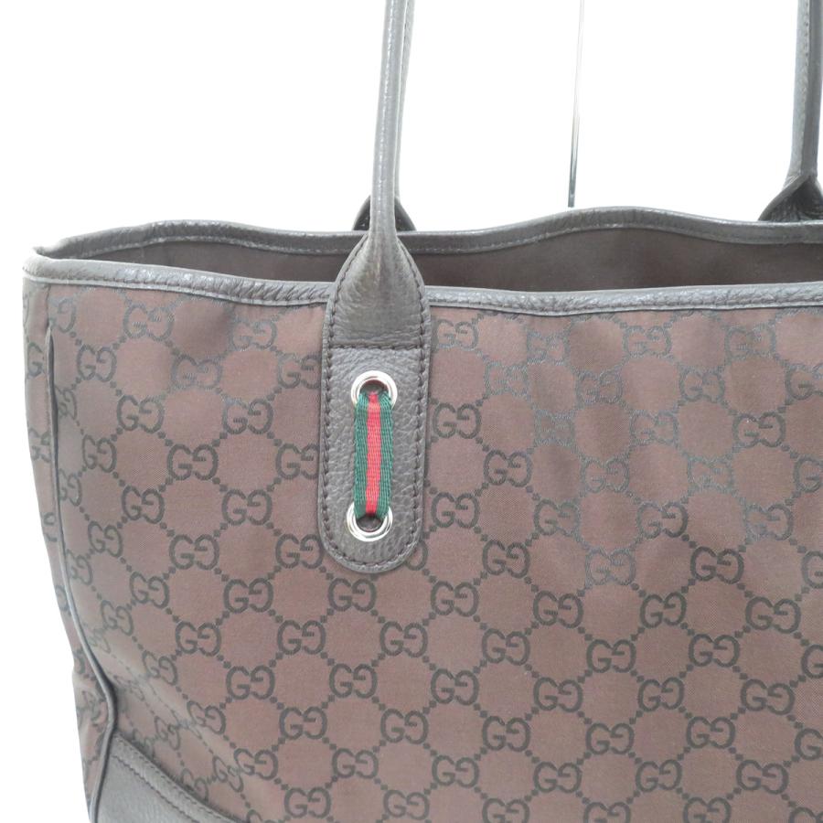 GUCCI グッチ シェリーライン GG柄 ナイロン＆レザー トート