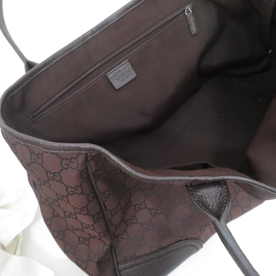 GUCCI グッチ シェリーライン GG柄 ナイロン＆レザー トート