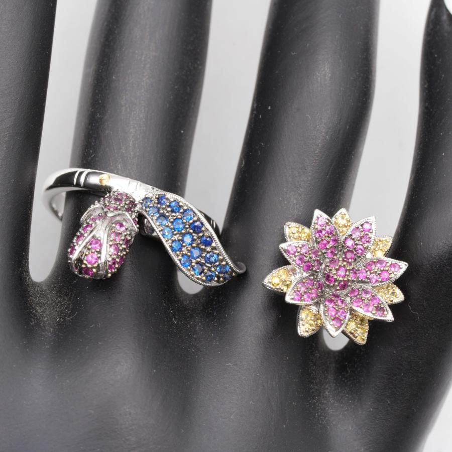 あ*3様 K14WG　サファイアリング　鑑定済み　刻印あり　重量2.5g　ホワイ 楽天市場】K10WG フクロウ ホワイトサファイア リング送料無料