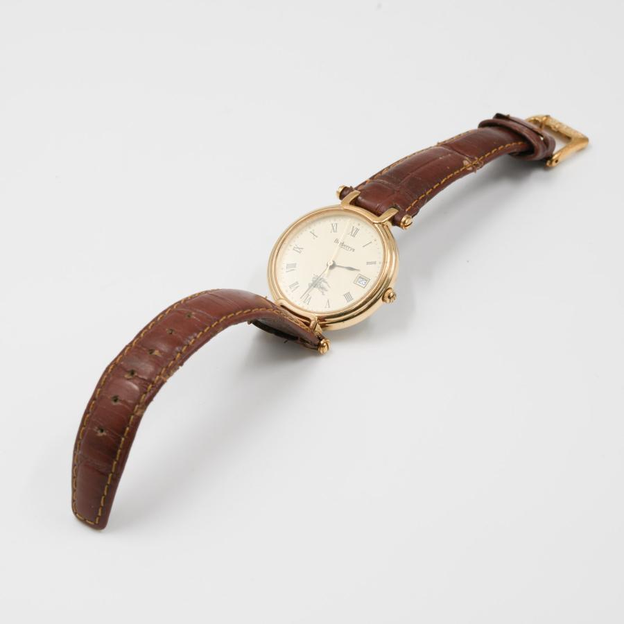 バーバリー・ロンドン Burberrys 腕時計 丸型 3210 GP 白文字盤 レディース 中古 動作品 [質イコー]