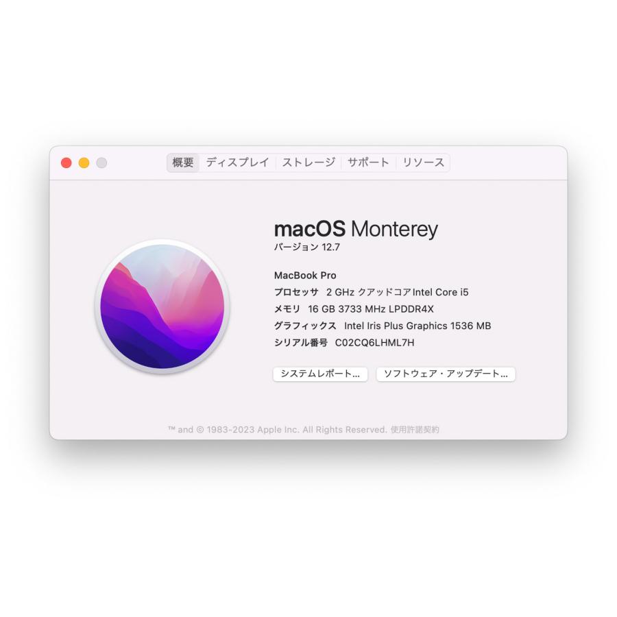 アップル Apple ノートパソコン MacBook Pro 2020 13-inch Core i5 16GB 512GB MWP42J/A 中古 初期化済 [質イコー]｜pawnshopiko｜12