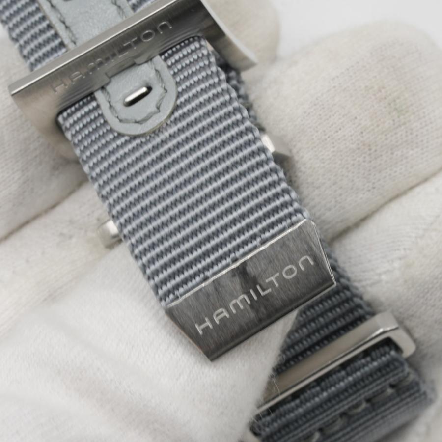ハミルトン HAMILTON 腕時計 カーキ ネイビー スキューバ 37mm H82211981 グレー字盤 クオーツ ボーイズ 中古 美品 [質イコー]｜pawnshopiko｜04