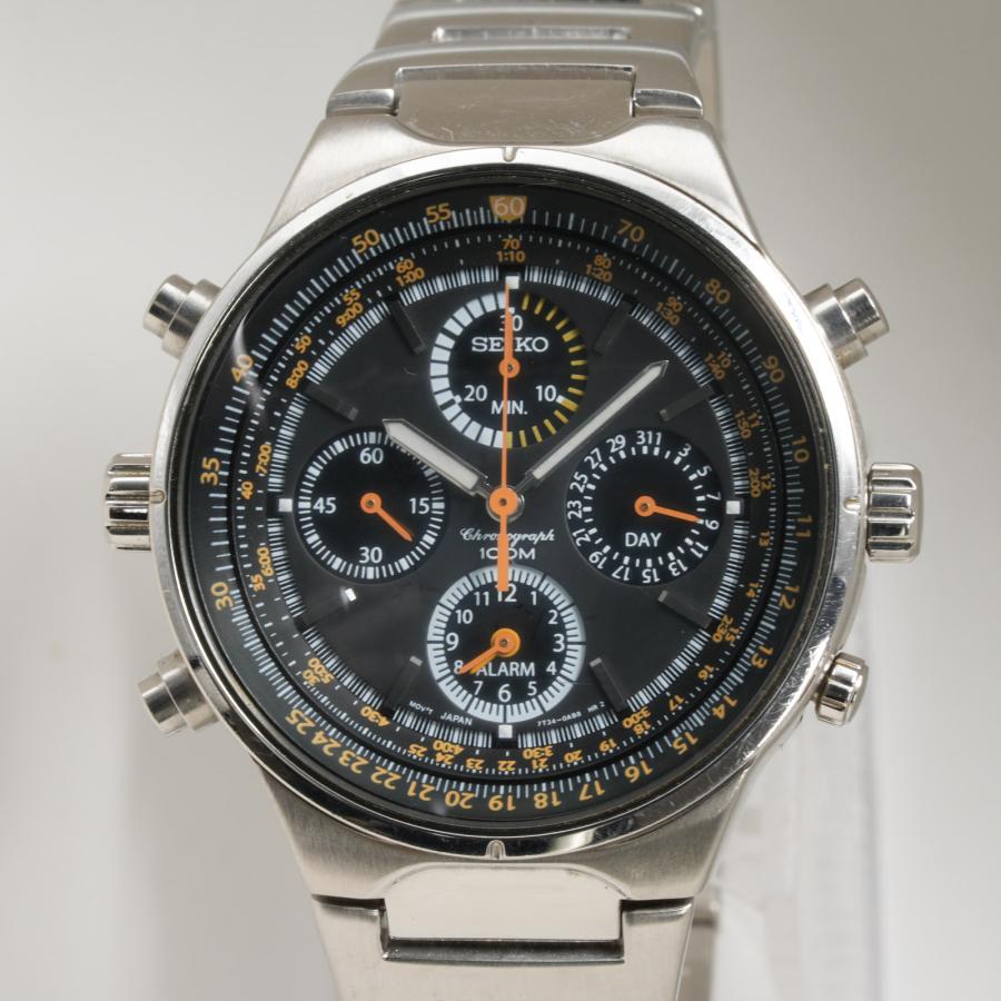 セイコー SEIKO 腕時計 スカイ プロフェッショナル アラーム 7T34-0AA0 メンズ クオーツ 動作品 中古 [質イコー]｜pawnshopiko｜09