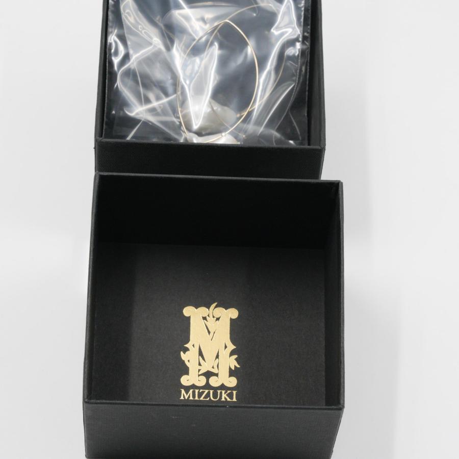 MIZUKIミズキ フープピアス 両耳 イエローゴールド14Kブラック ストーン MIZUKIミズキ フープピアス 両耳 イエローゴールド14Kブラック