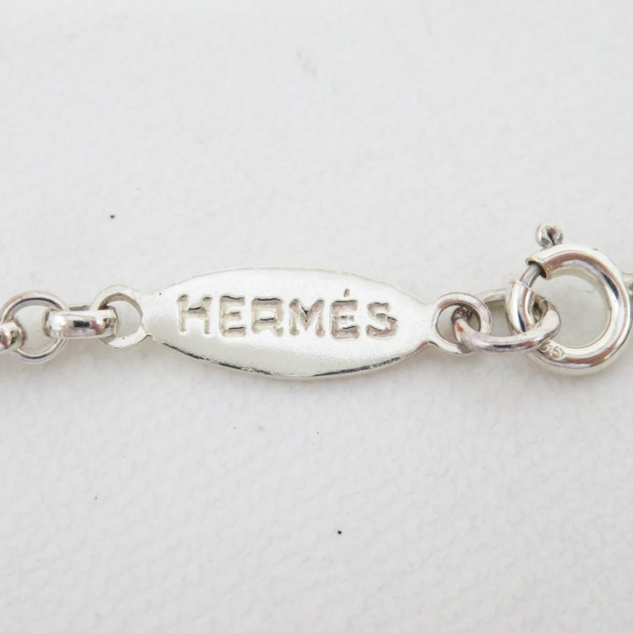 HERMES エルメス シルバー925 アズキ/小豆 チェーン ネックレス HERMES エルメス シルバー925 アズキ/小豆 チェーン ネックレス
