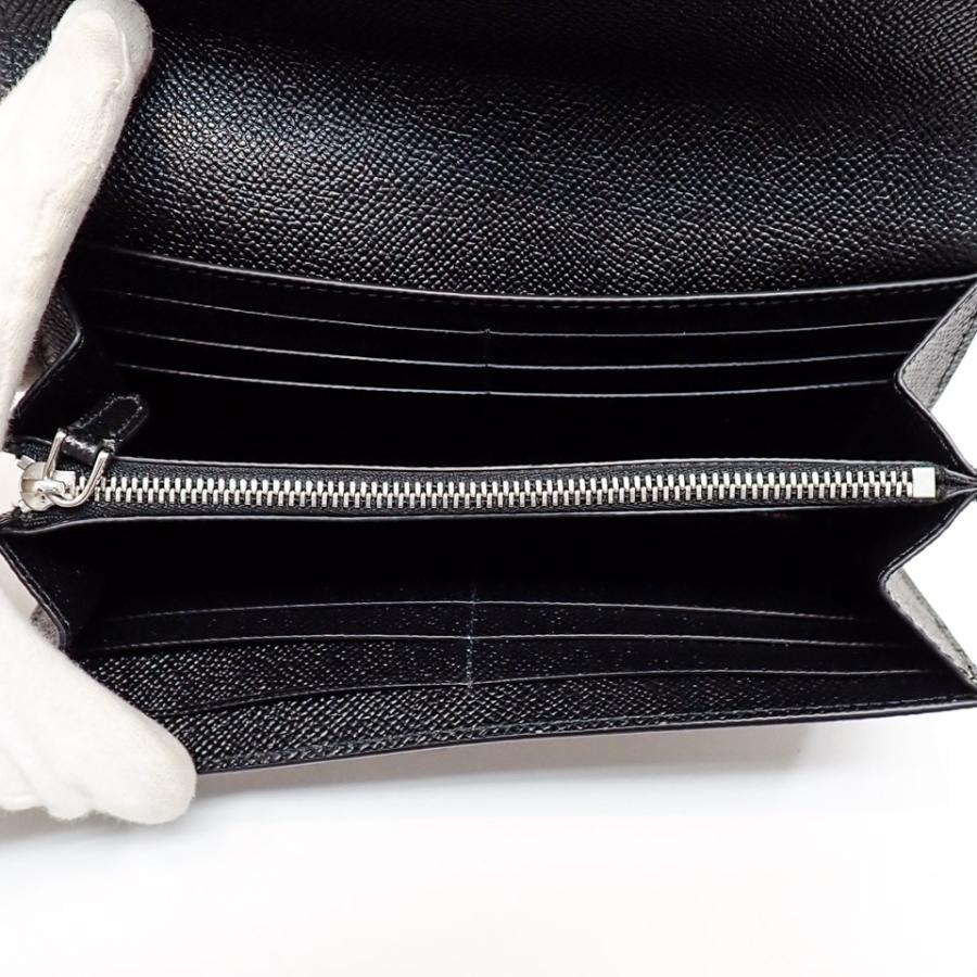 美品 BVLGARI ブルガリ 長財布 ラージウォレット ロゴクリップ レザー ブルガリ クリップ ラージウォレット Calf Leather 289381
