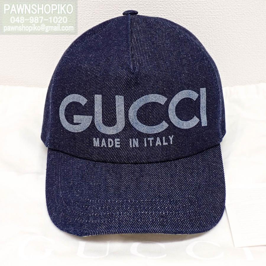 GUCCI（グッチ） レーザー デニム ベースボールキャップ／帽子 GG