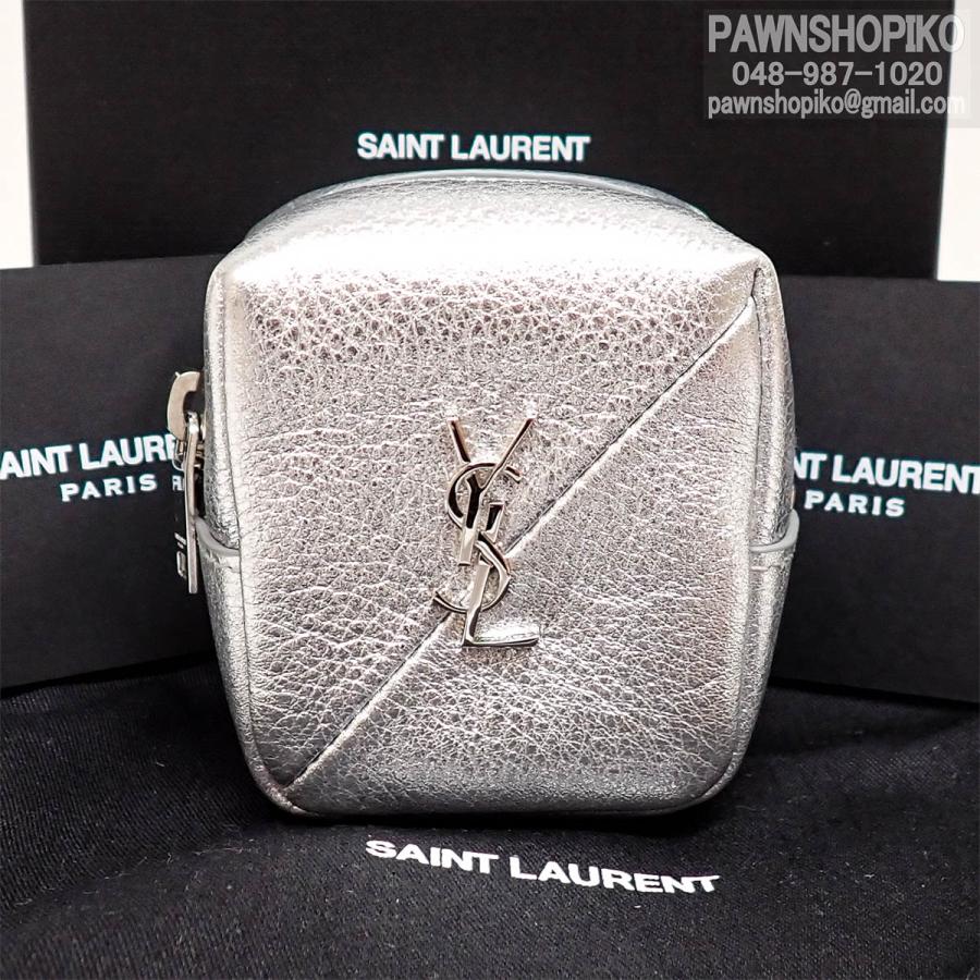サンローラン SAINT LAURENT ジェイミー キューブ チャーム ポーチ