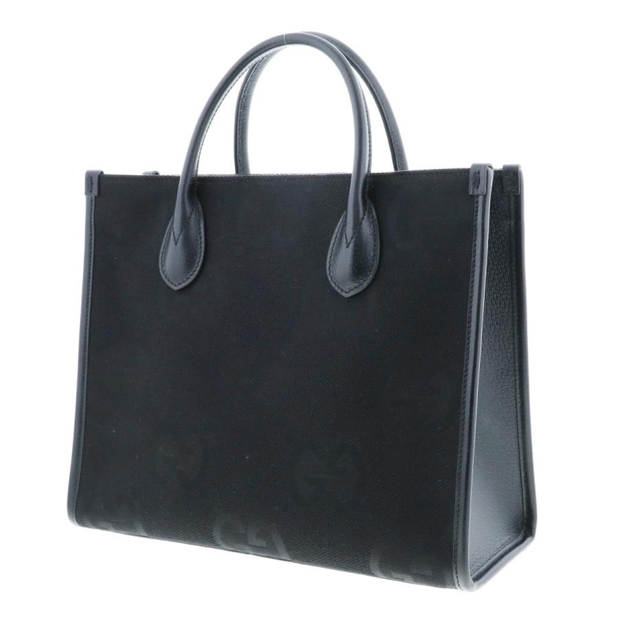 【中古】 GUCCI （グッチ） ジャンボGG トート バッグ トートバッグ 2WAY グッチシマ 黒 Gucciissima Black 680956 used:A｜pawnshopriz｜02