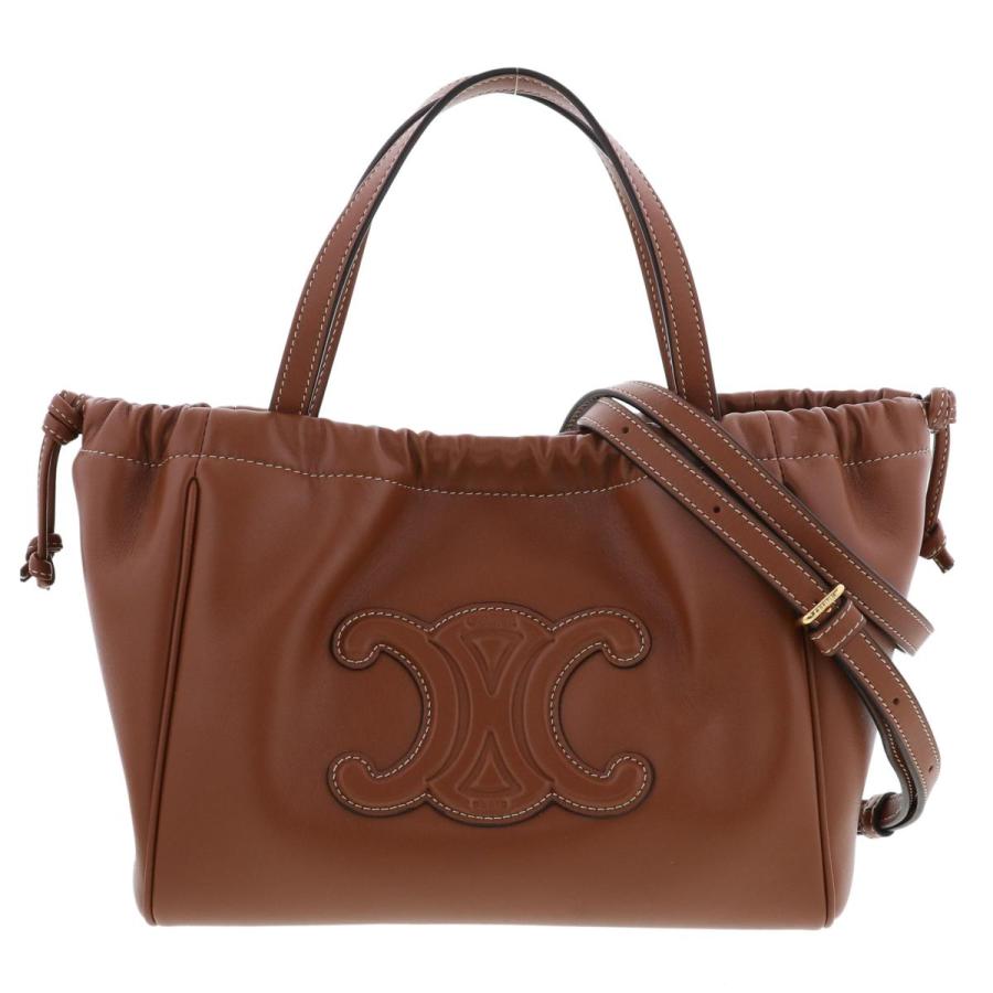 中古】 CELINE （セリーヌ） スモール カバ ドローストロング キュイル 