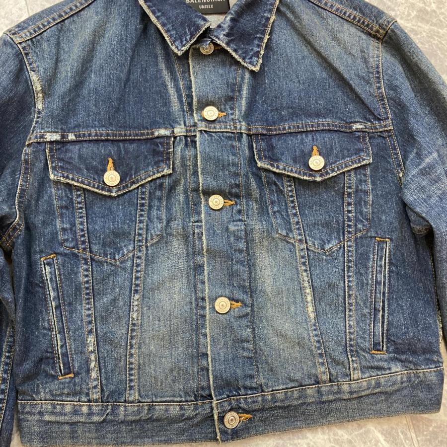 BALENCIAGA バレンシアガ UNISEX ダメージ加工 デニムジャケット