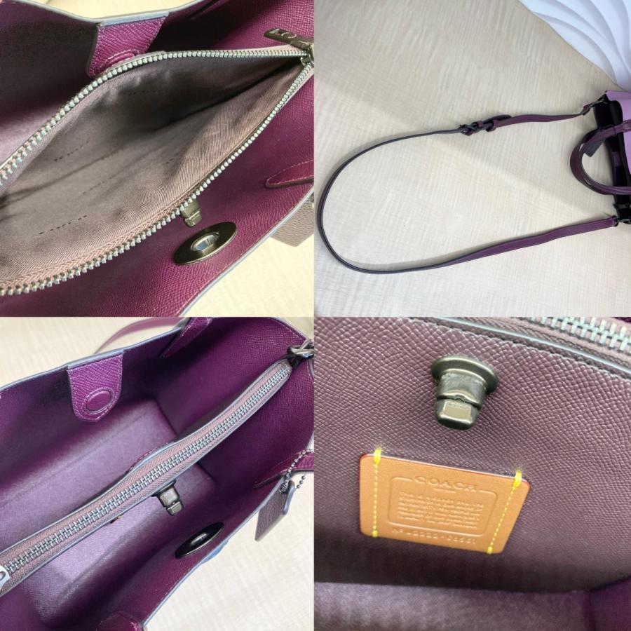 ［未使用］コーチ　ウィロウトート24 アイスパープル 2WAYハンドバッグ 未使用］コーチ ウィロウトート24 アイスパープル 2WAY