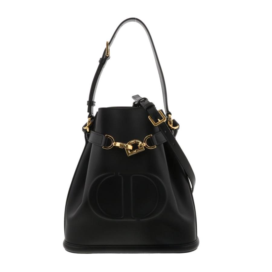 クリスチャンディオール M2271UBHA セ ディオール Cest Dior バッグ ミディアム 2WAY 斜め掛け カーフスキン ブラック ショルダー バケット ハンドバッグ レザー ゴールド金具 Christian Dior（未使用　展示品） 美品】 Christian Dior （クリスチャンディオール） C'est バッグ