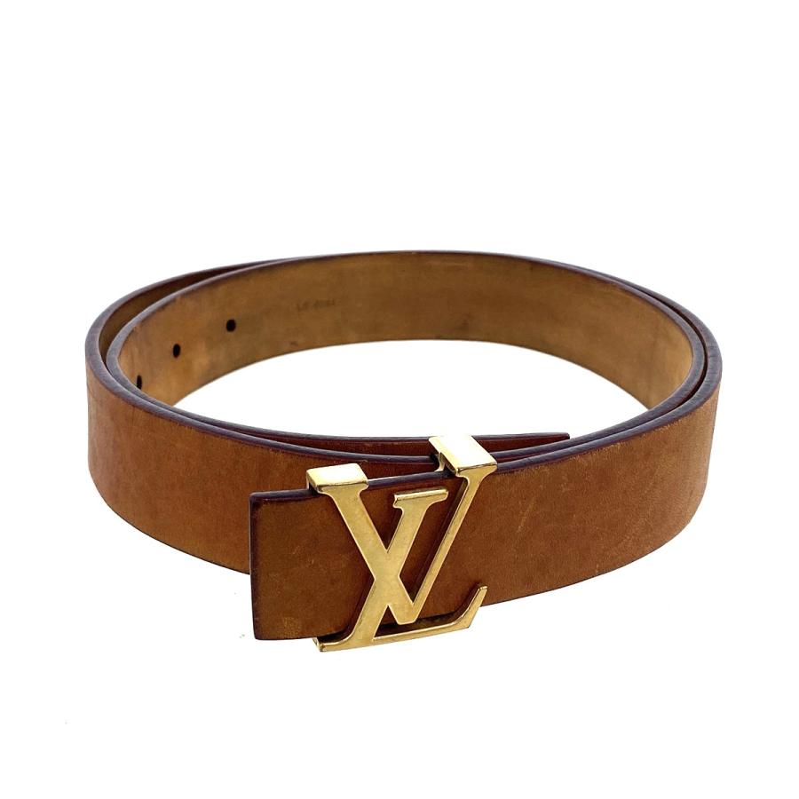 LOUIS VUITTON ルイ・ヴィトン サンチュール イニシアル 85 ベルト M6901U  レザー ブラウン  メンズ【中古】 LOUIS VUITTON（ルイ・ヴィトン） サンチュール イニシアル 85 ベルト