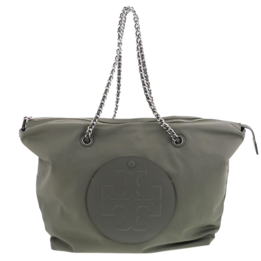 トリーバーチ エラ トートバッグ ショッピングバッグ チェーン グレー ナイロン TORY BURCH（トリーバーチ） エラ チェーントートバッグ トートバッグ