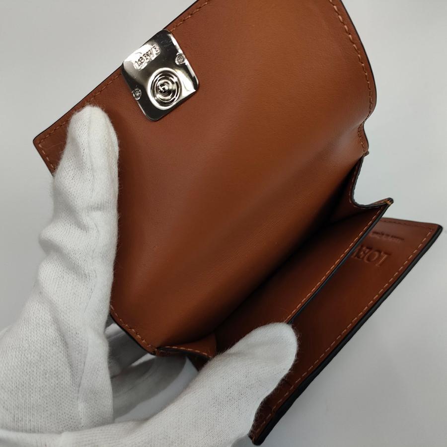 LOEWE ロエベ 札入れ レザー ブラウン アナグラム LOEWE（ロエベ 