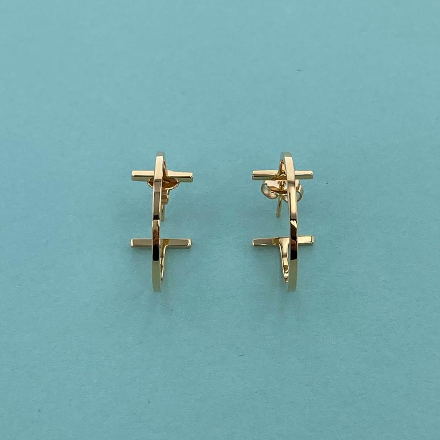 TIFFANY&Co.（ティファニー） Tワイヤー フープ ピアス750PG ピアス