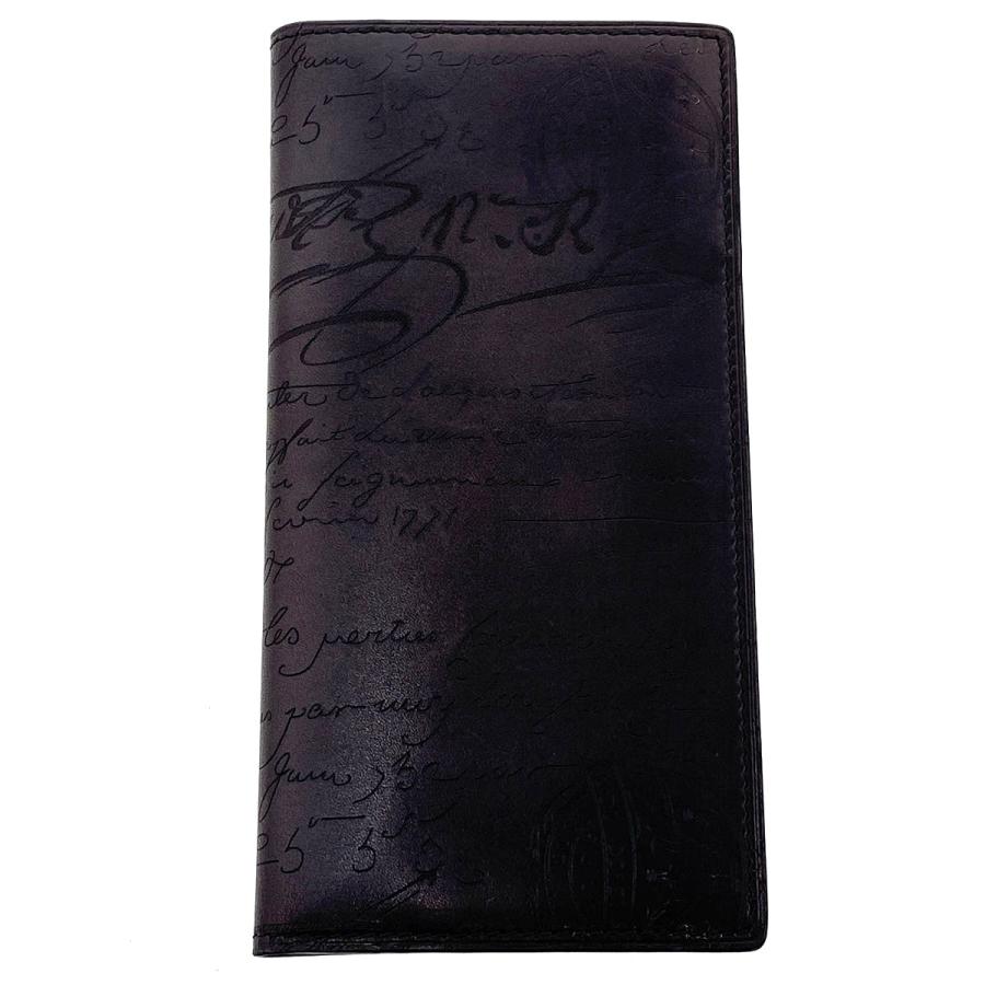 メンズ レザー 二つ折り財布 ブラック ベルルッティ Berluti