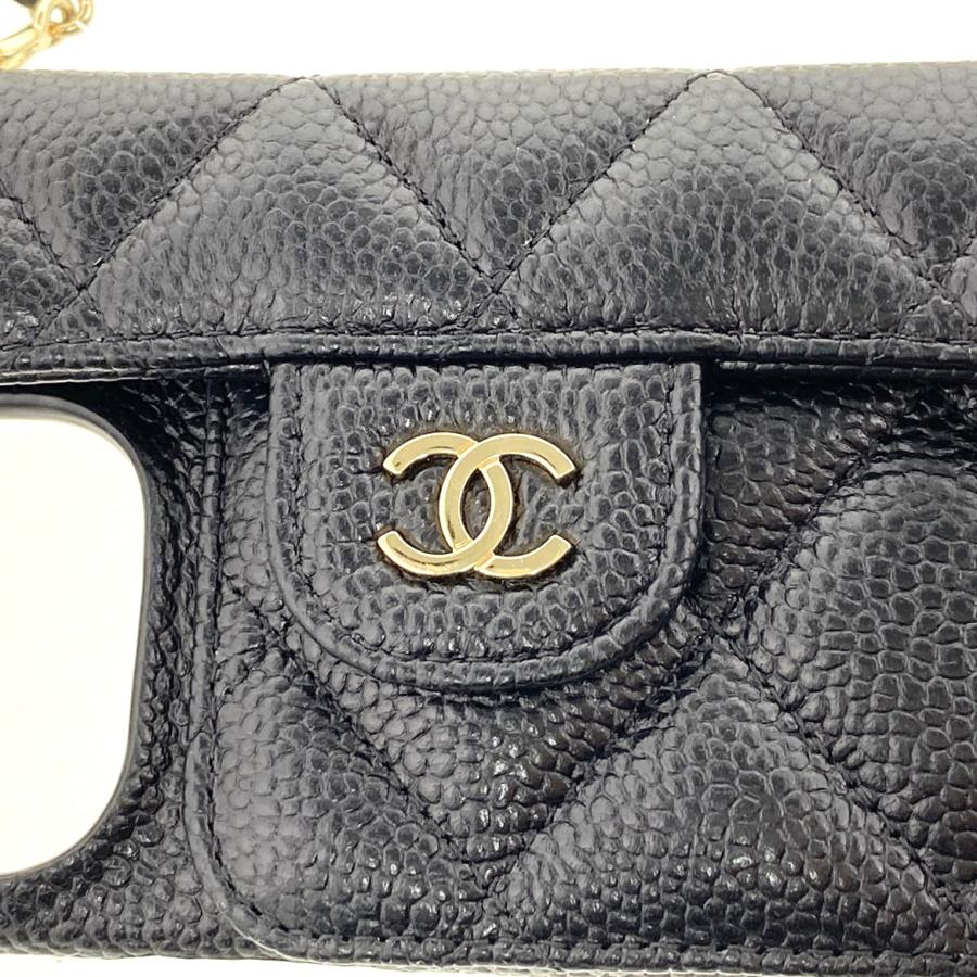 CHANEL iPhone15Pro ケース マトラッセ キャビアスキン CHANEL（シャネル） マトラッセ iPhone15Pro ケース 携帯・スマホ