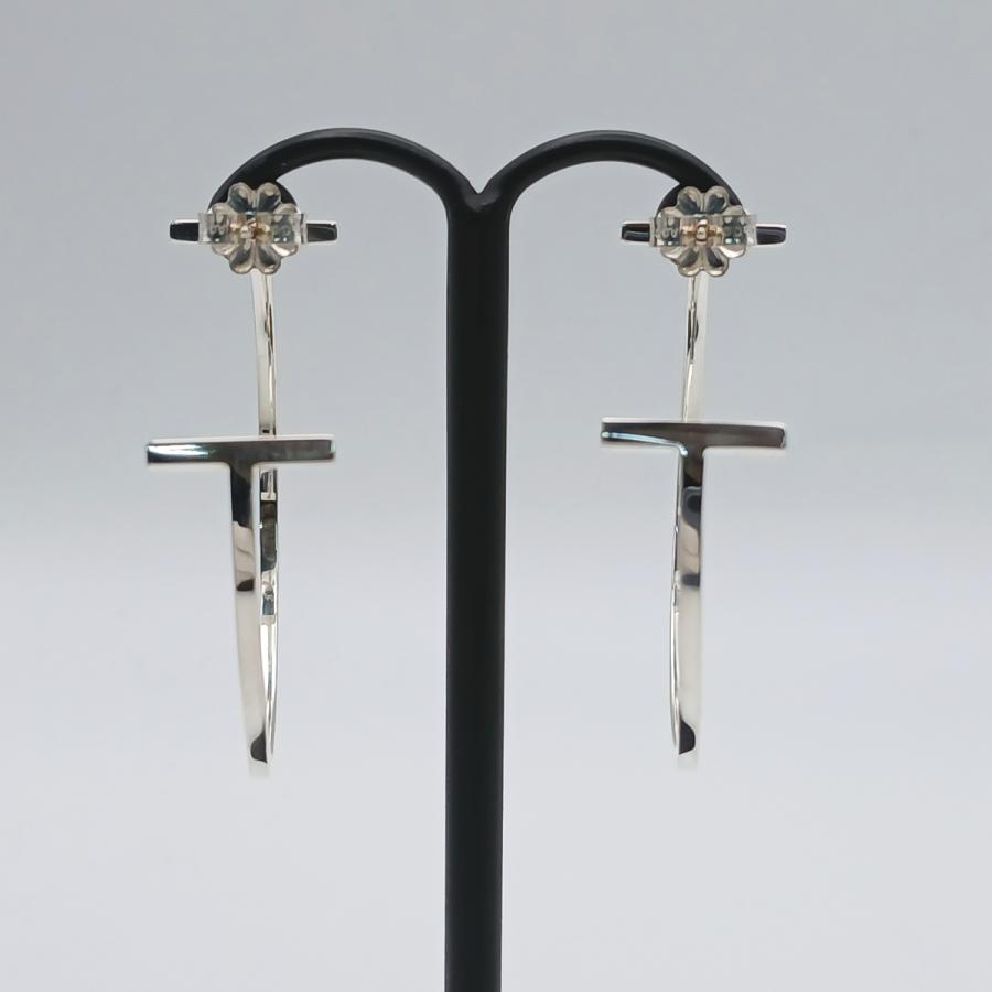 TIFFANY&Co.（ティファニー） Tワイヤー フープピアス ピアス シルバー