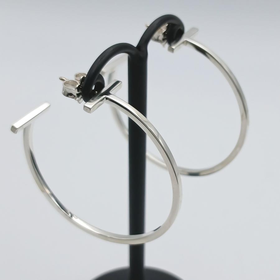TIFFANY&Co.（ティファニー） Tワイヤー フープピアス ピアス シルバー