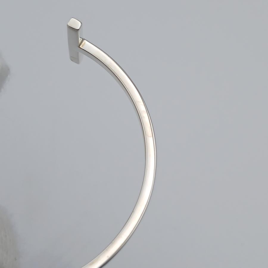 お値下げ Tiffany Tフープピアス シルバー Ag925 ※片方のみ TIFFANY&Co.（ティファニー） Tワイヤー フープピアス ピアス シルバー