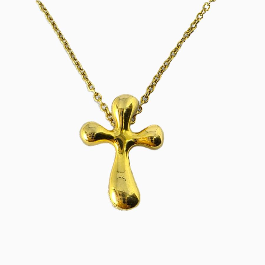 TIFFANY&Co.（ティファニー） スモールクロス ネックレス 18金 K18YG