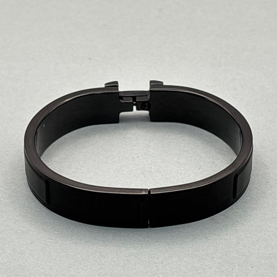 HERMES エルメス クリッククラックPM ソーブラック バングル メタル ブラック レディース 中古_2