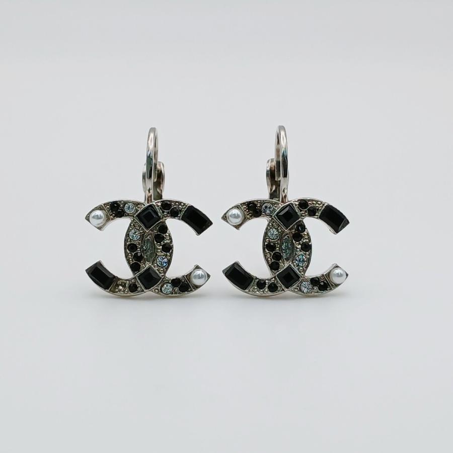 CHANEL シャネル ココマーク パール ラインストーン ピアス CHANEL