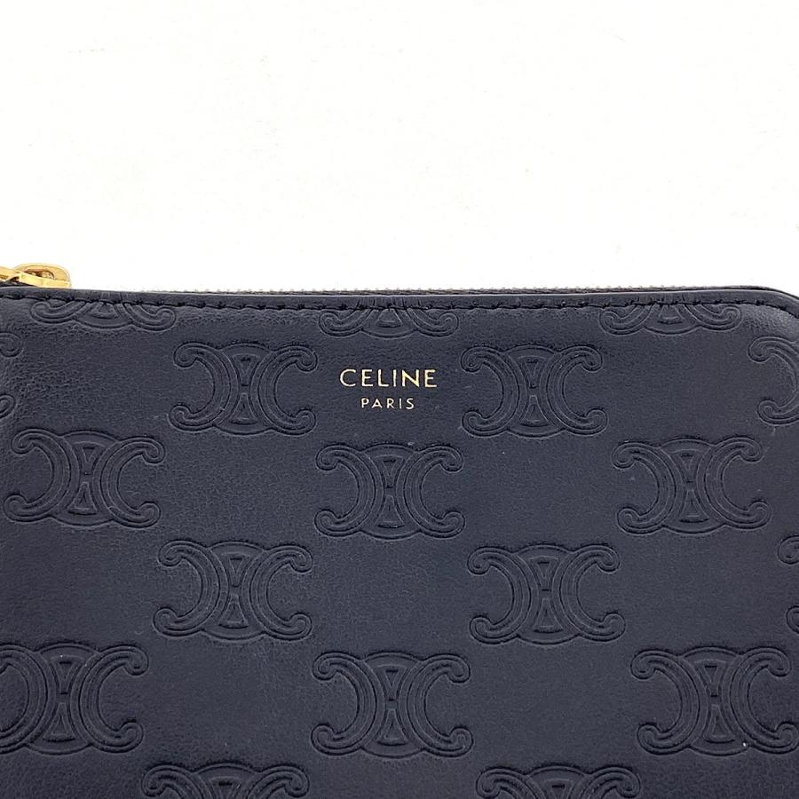 CELINE（セリーヌ） トリオンフ エンボス フック付き コイン＆カード 